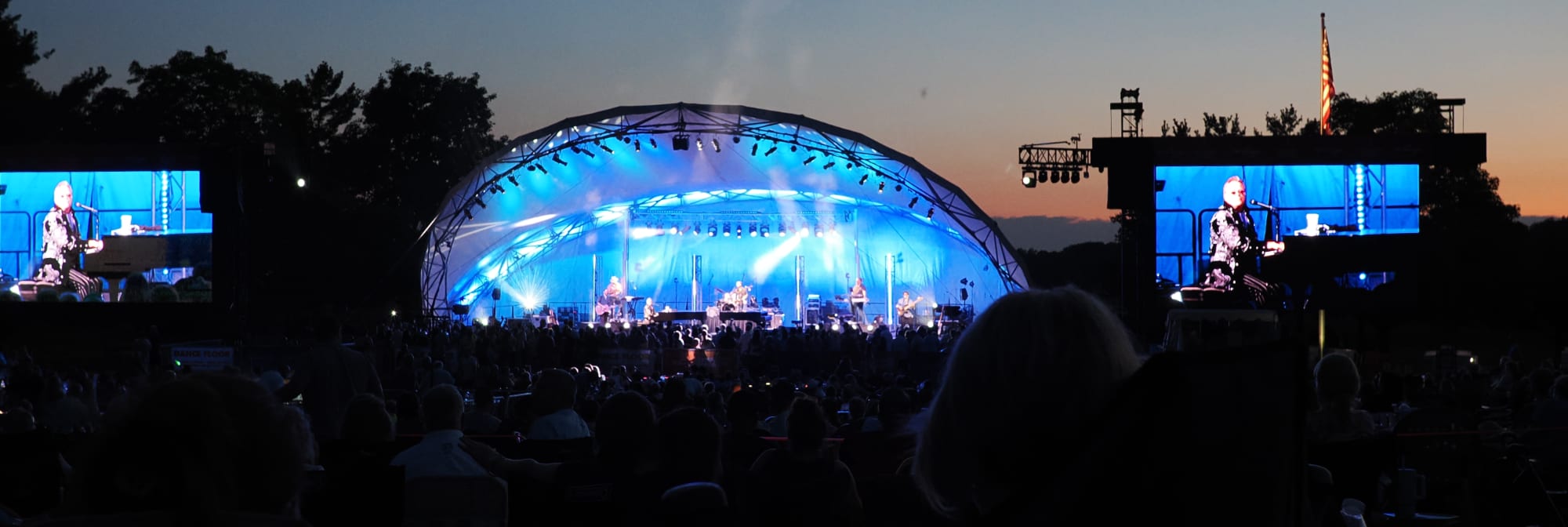 outdoor concert venue at sunset Austin